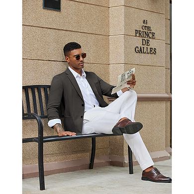 COOFANDY Men' Suit Jackets Two Button Casual Blazer Sport Coat Notched Lapel Knit Sport Jacket