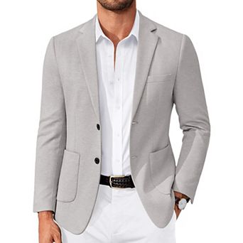 COOFANDY Men' Suit Jackets Two Button Casual Blazer Sport Coat Notched Lapel Knit Sport Jacket