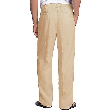 COOFANDY Men' Casual Linen Pants Cotton Elastic Waist Drawstring Trousers