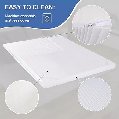 Maxspeed 4" Gel Memory Foam Sofa Bed Mattress Replacement with Washable Cover