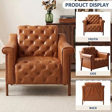 Opoiar Mid Century Modern Accent Chair Upholstered Armchair