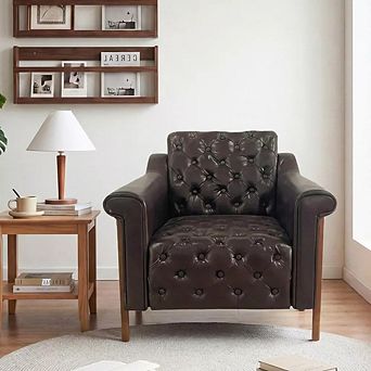 Opoiar Mid Century Modern Accent Chair Upholstered Armchair