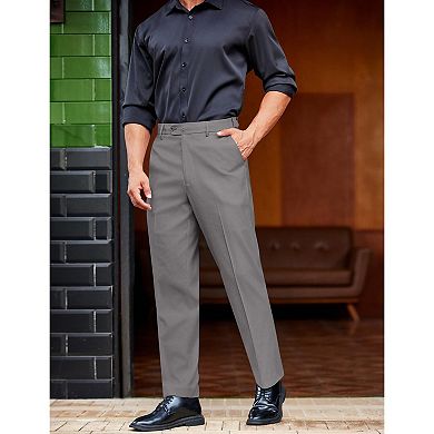 COOFANDY Men' Regular Fitted Business Pants Modern Stretch Waist Dress Slacks