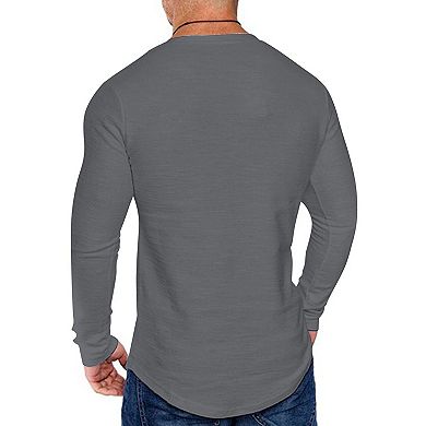 COOFANDY Men 2 Pack Muscle Fitted T Shirt Gym Workout Athletic Long Sleeves Tee