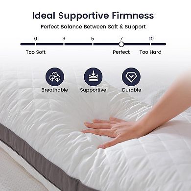 Ergonomic Shredded Memory Foam Body Pillow: Versatile, Breathable, Firm Support (20x54 Inches)