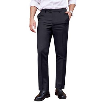 COOFANDY Men' Classic Fit Dress Pants Flat Front Straight Formal Pants Wrinkle Free Expandable
