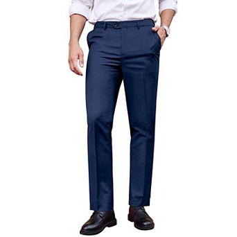 COOFANDY Men' Classic Fit Dress Pants Flat Front Straight Formal Pants Wrinkle Free Expandable