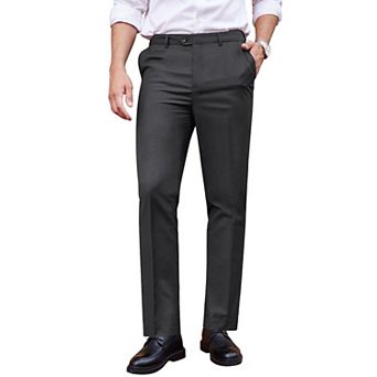 COOFANDY Men' Classic Fit Dress Pants Flat Front Straight Formal Pants Wrinkle Free Expandable