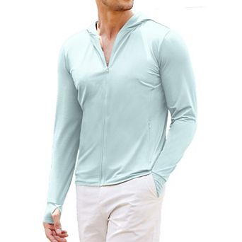 COOFANDY Men' Full Zip Lightweight Hoodies UPF 50 Sun Protection Jacket with Pockets Long Sleeve