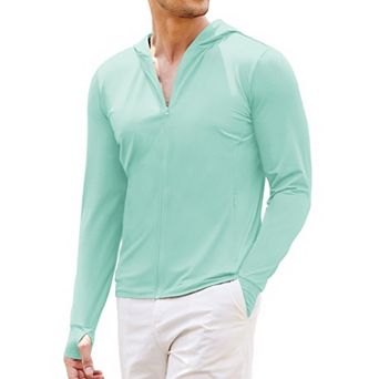 COOFANDY Men' Full Zip Lightweight Hoodies UPF 50 Sun Protection Jacket with Pockets Long Sleeve