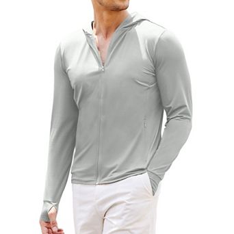 COOFANDY Men' Full Zip Lightweight Hoodies UPF 50 Sun Protection Jacket with Pockets Long Sleeve