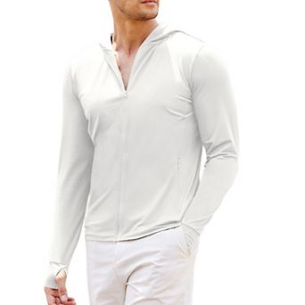 COOFANDY Men' Full Zip Lightweight Hoodies UPF 50 Sun Protection Jacket with Pockets Long Sleeve