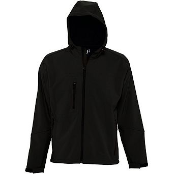 SOLS Mens Replay Hooded Soft Shell Jacket (Breathable Windproof And Water Resistant)