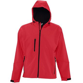 SOLS Mens Replay Hooded Soft Shell Jacket (Breathable Windproof And Water Resistant)