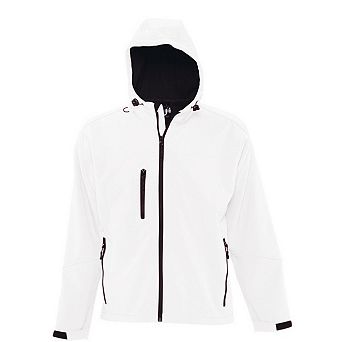 SOLS Mens Replay Hooded Soft Shell Jacket (Breathable Windproof And Water Resistant)