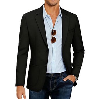 COOFANDY Men Linen Summer Blazer Stylish Regular Fit Linen Sportcoat Business Work Suit Jacket