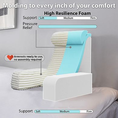 Luxurious 2-Layer Foam Bed Pillow: Ergonomic Support, Extra-Large Pockets, Portable
