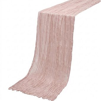 Pink Cheesecloth Table Runner, Boho Rustic Gauze, Wedding & Party Decor