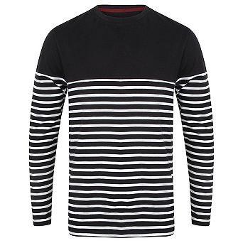 Front Row Mens Long Sleeve Breton e T-Shirt