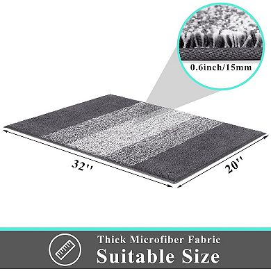 Indoor Doormat Entryway Door Mat, Non Slip Absorbent Mud Trapper Mat Inside Floor Mat, Washable Door