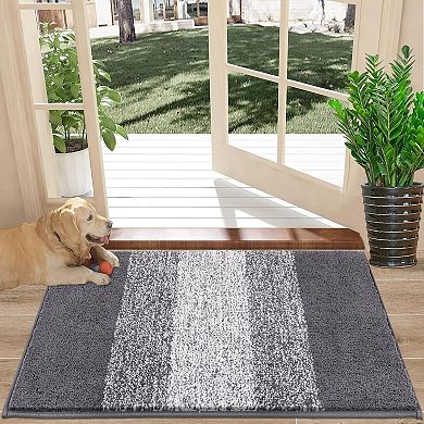 Indoor Doormat Entryway Door Mat, Non Slip Absorbent Mud Trapper Mat Inside Floor Mat, Washable Door