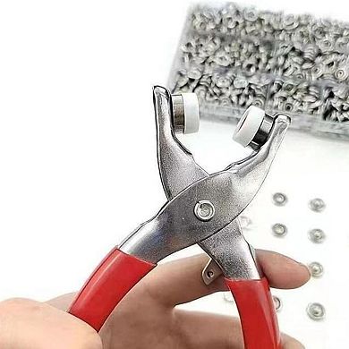 Snap Button Kit 9.5mm Metal Fasteners with Pliers Tool 10 Colors Sewing Kit