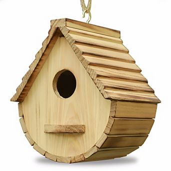 Wooden Birdhouse for Bluebirds, Finches, Cardinals - Sturdy, Durable, Easy to Hang