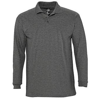 SOLS Mens Winter II Long Sleeve Pique Cotton Polo Shirt