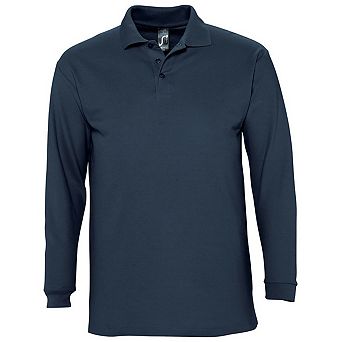 SOLS Mens Winter II Long Sleeve Pique Cotton Polo Shirt