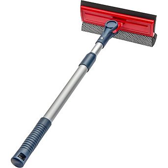 2-in-1 Window Squeegee with Telescopic Pole, Adjustable 20-30 Inch