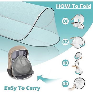 Great Ambitions Large Pop-Up Mosquito Net for Bed, Outdoor Camping, Beach Use