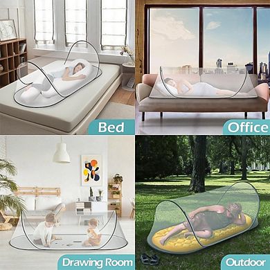 Great Ambitions Large Pop-Up Mosquito Net for Bed, Outdoor Camping, Beach Use