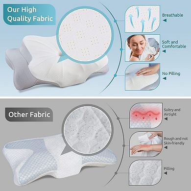 Ergonomic Memory Foam Pillow for Neck & Shoulder Support: Perfect for Side Sleepers