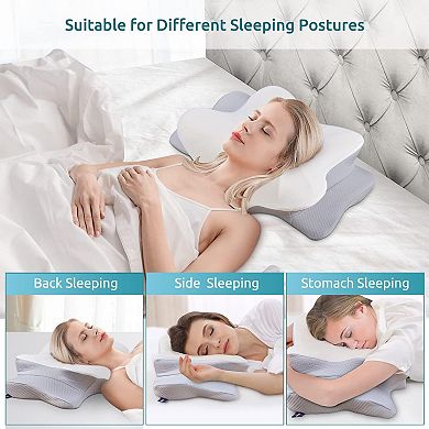Ergonomic Memory Foam Pillow for Neck & Shoulder Support: Perfect for Side Sleepers