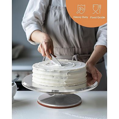 12 Inch Rotating Cake Stand, Aluminium Alloy Turntable for Cake & Cupcake Decorating