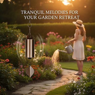 24 Inch Copper Wind Chime, Deep Tone Outdoor for Garden Patio Decor