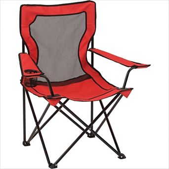 Adjustable Arm Camping Chair with Cooling Mesh Back, Cup Holder Carry Bag