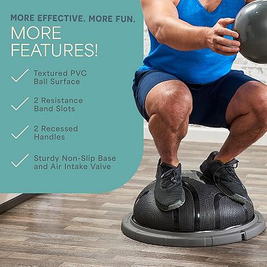 Half Balance Ball Trainer: Stability for Full-body Workouts, Home Gym, and Physical Training