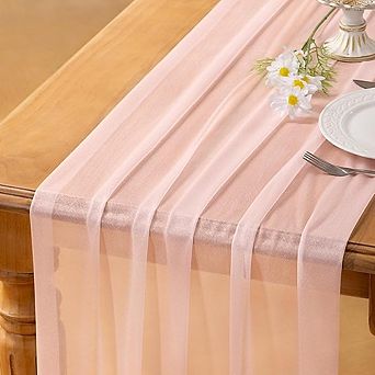 Cheesecloth Table Runner, Soft Gauze Fabric, Decorative for Weddings & Parties