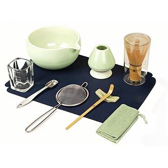 Great Ambitions Matcha Tea Set: 10 pc Ceremony Kit, Whisk & Bowl