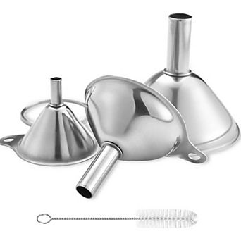 Stainless Steel Funnel Set of 3 Food Grade Kitchen Funnels