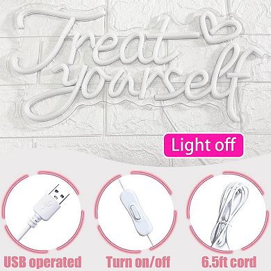 Pink Heart LED Neon Sign: Decorate Bedrooms, Parties, Salons, Bars, and More