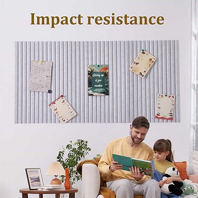 24x16" Foldable Felt Bulletin Board: Self-Healing, Reusable, Adhesive, for Home, Kitchen, Office