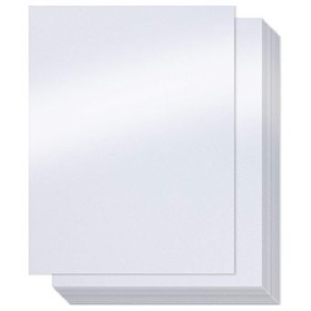 White Shimmer Cardstock Paper 100 Pack Metallic Double Sided 8.5 x 11 Printer Friendly