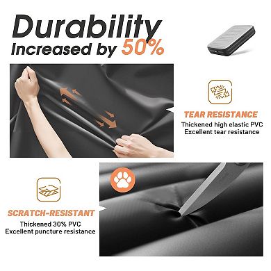 Luxury 18" Self-Inflating Twin Air Mattress: 2 Min Quick Inflate/Deflate, Flocked Top, Portable