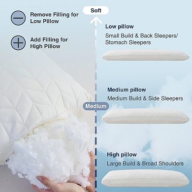 Adjustable Long Body Pillow: Soft Shredded Memory Foam, Breathable Microfiber, 20x54 Inches