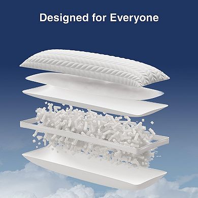 Adjustable Long Body Pillow: Soft Shredded Memory Foam, Breathable Microfiber, 20x54 Inches