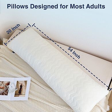 Adjustable Long Body Pillow: Soft Shredded Memory Foam, Breathable Microfiber, 20x54 Inches