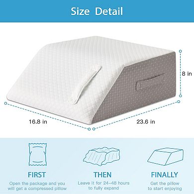 Memory Foam Leg Elevation Pillow for Recovery: Supportive, Non-Slip, Easy to Clean