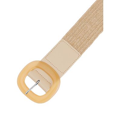 Women's Woven Wide Stretch Belts Elastic Belt Waistband for Dress